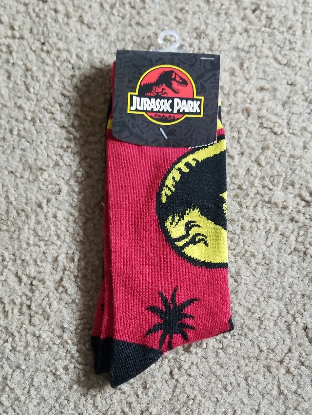 Bioworld Jurassic Park Graphic Crew Socks